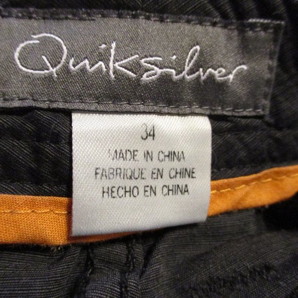 Quiksilver Men Size 34 Black Multiple Pockets Outdoor Travel Vacation Shorts - Picture 6 of 8